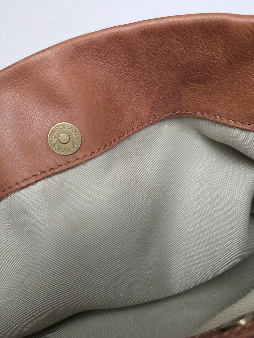 American Leather Co | Cognac Brown Real Leather Shoulder Bag - Picture 9 of 15